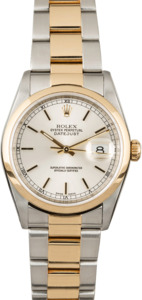 Used Rolex Datejust 16203 Silver Dial