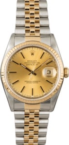 Used Rolex Datejust 16233 Champagne Dial Two Tone