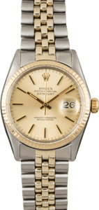 PreOwned Rolex Datejust 16013 Two Tone Jubilee Champagne Dial
