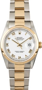 PreOwned Rolex Datejust 16203 White Roman Dial