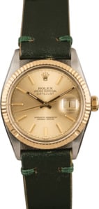Pre-Owned Rolex Datejust 16013 Green Leather Strap T