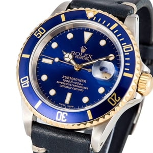 Rolex Submariner Two Tone 16613 Leather