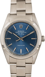Rolex Air-King 14000 Blue Dial Stainless Oyster