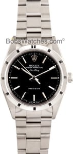 Pre Owned Rolex Air-King Stainless Steel Black Dial 14010M