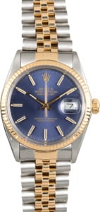 Rolex Datejust 16013 Two-Tone Blue Dial