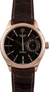 PreOwned Rolex Cellini 50515 Black Guilloche Dial T