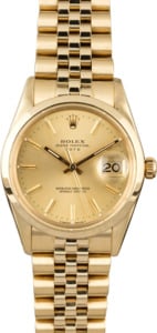 Rolex Yellow Gold Date 15007 Jubilee Bracelet