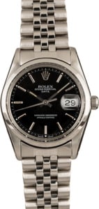 Pre-Owned Rolex Steel Date 15010 Black Dial