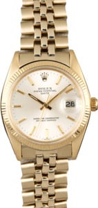 Rolex Date 1503 Yellow Gold Oval Link Band