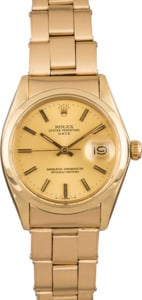 Pre Owned Rolex Date 1503 Yellow Gold Oyster Rivet