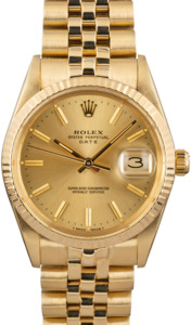 Rolex Date 15037 Yellow Gold Jubilee