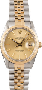 Used Rolex Date 15053 Two Tone Jubilee