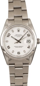 Used Rolex Date 15200 White Arabic Dial T