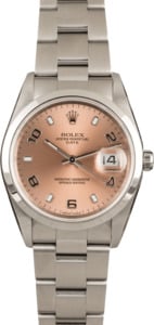 Factory Stickered Rolex Date 15200 Salmon Dial