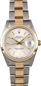 Rolex Date 15203 Silver Index Dial