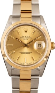 Rolex Date 15203 Two-Tone 100% Authentic