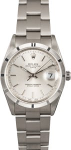 Used Rolex Date 15210 Silver Dial Steel Oyster