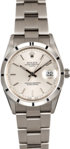 PreOwned Rolex Date 15210 Silver Dial