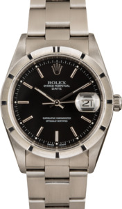 Men's Rolex Date 15210 Black Dial