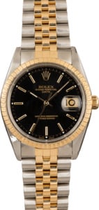 Pre-Owned Rolex Date 15223 Black Dial