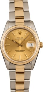 Pre-Owned Rolex Date 15223 Champagne Dial Watch