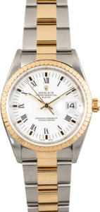 Rolex Date 15223 White Roman Dial