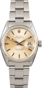 Vintage Rolex Date 6534 Silver Index Dial