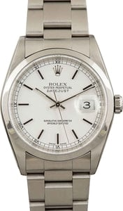 Rolex Datejust Smooth Bezel 16200