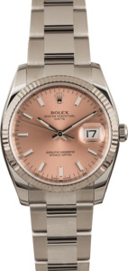 Pre Owned Rolex Date 115234 Pink Index Dial