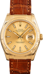 Mens Rolex Datejust 116138 Leather