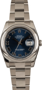 Pre-Owned Rolex Datejust 116200 Blue Dial