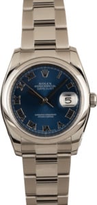 Pre-Owned Rolex Datejust 116200 Blue Roman Dial