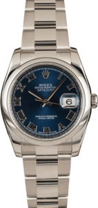 Pre-Owned Rolex Datejust 116200 Blue Roman