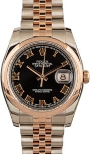 Men's Used Rolex DateJust Watch Rose Gold 116201