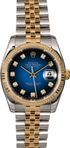 Rolex Datejust 116233 Blue Vignette Diamond Dial