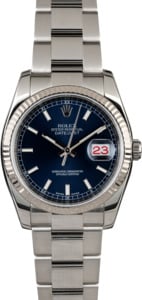 Rolex Datejust 116234 Blue Dial with Steel Oyster