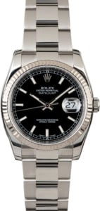 PreOwned Rolex Datejust 116234 Black Luminescent Dial