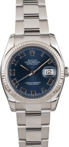 PreOwned Rolex Datejust 116234 Blue Dial Oyster