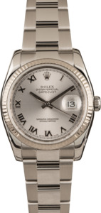 Rolex Steel Datejust 116234 Silver Roman Dial