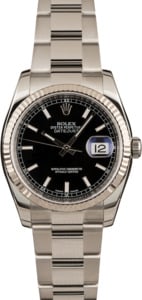 Pre Owned Rolex Datejust 116234 Black Dial