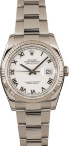 Pre-Owned Rolex Datejust 116234 White Dial