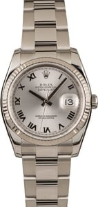 Pre-Owned Rolex Datejust 116234 Silver Roman Dial