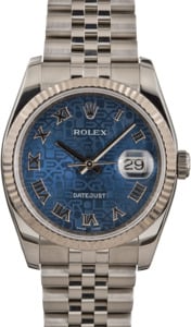 Pre-Owned Rolex Datejust 116234 Blue Roman Dial