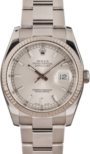 PreOwned Rolex Datejust 116234 Silver Dial