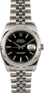 Rolex Datejust 116234 Black Certified Pre-Owned