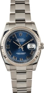 Rolex Datejust 116234 Blue Roman Dial
