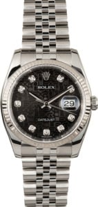 Rolex Datejust 116234 Black Jubilee Diamond Dial
