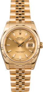 Pre Owned Rolex Datejust 116238 Yellow Gold 36MM