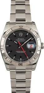 Used Rolex Datejust Turn-O-Graph 116264 Black Dial