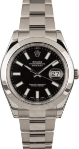 PreOwned Rolex Datejust 116300 Black Dial 41MM